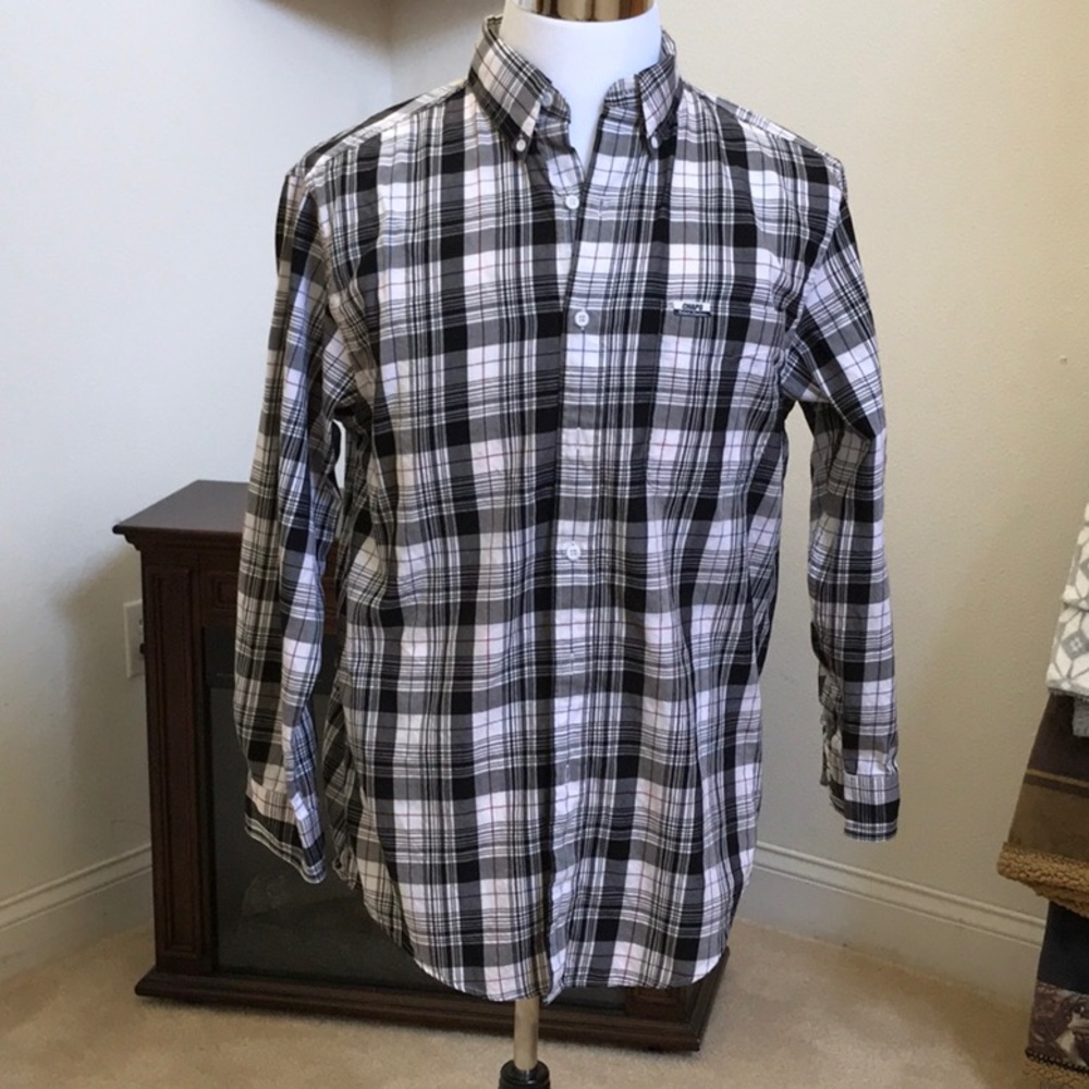 Chaps L/S plaid shirt, size M